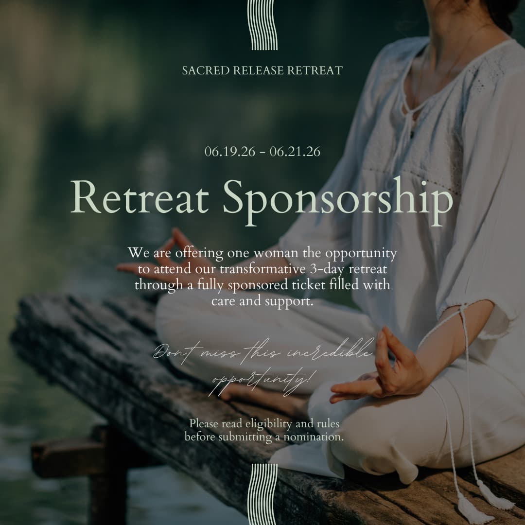 Sacred Release Retreat sponsored ticket nominations event poster