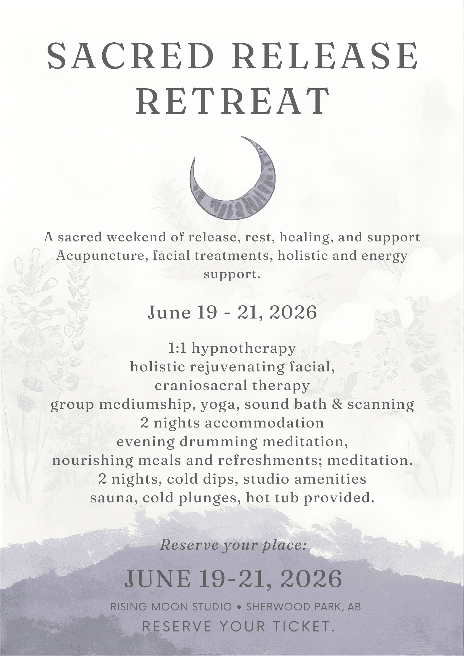 Sacred Release Retreat event poster
